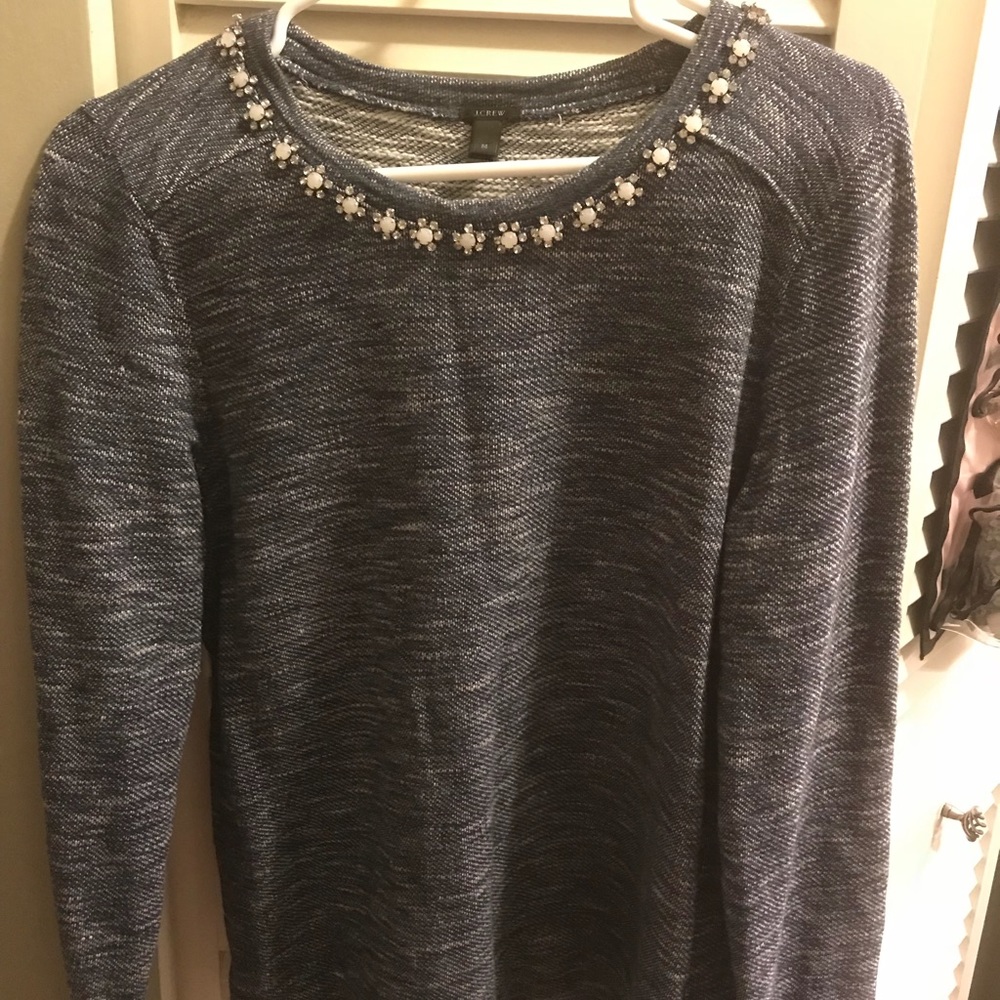 J.CREW sweatshirt with embellished neckline